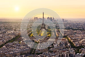 Paris skyline with Eiffel Tower, France