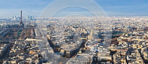 Paris skyline with Eiffel Tower and Les Invalides