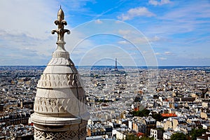 Paris skyline and Sacre Coeur Basilique