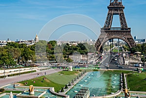 Paris, skyline with tour Eiffel