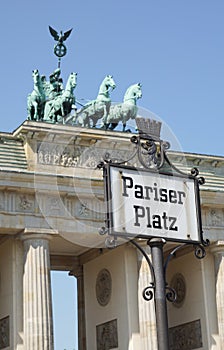 Paris Square with Brandenburg Gate, Berlin, Germany