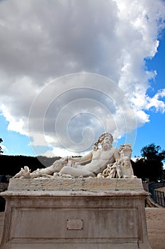 Paris - Statue from Tuileries garden near Louvre photo