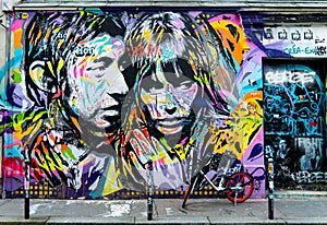 Paris street art in tribute to Serge Gainsbourg