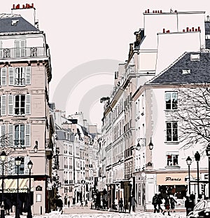 Paris - Street in Saint Germain