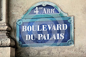 Paris Street sign scene