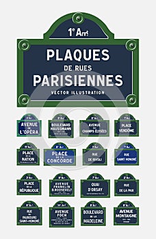 Paris street signs