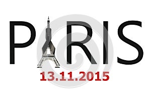 Paris terror attacks concept