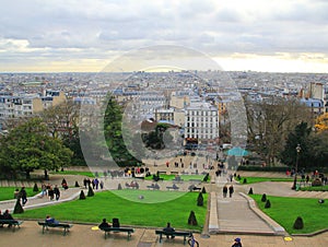 Paris top view from montmartre