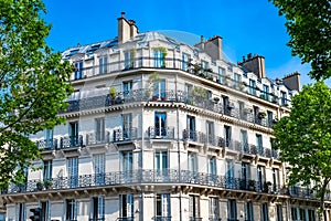 Paris, typical building, parisian facade