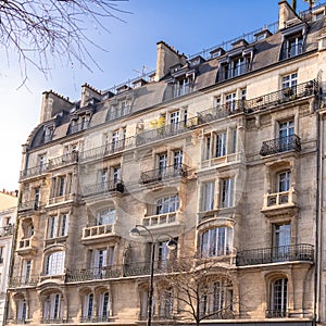 Paris, typical facade and windows