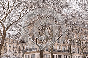 Paris under the snow