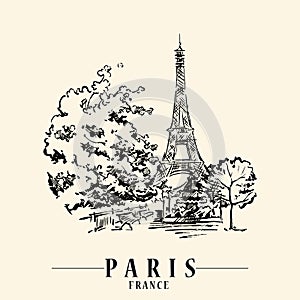 Paris vector illustration.