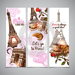 Paris Vertical Banners