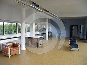 Paris - Villa Savoye (Living Room with Fireplace)