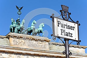 Pariser Platz, Brandenburg gate, Berlin photo