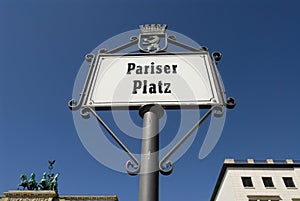 Pariser Platz sign photo