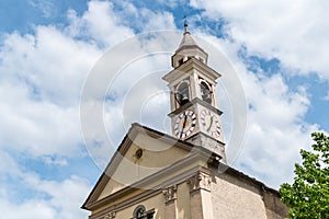 The parish church of the Beata Vergine Assunta in Moghegno, hamlet of Maggia, Ticino, Switzerland photo