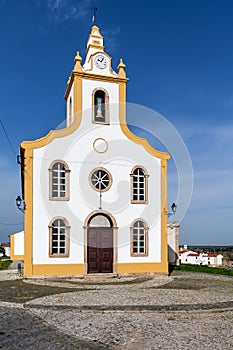 The parish church of Flor da Rosa where the knight Alvaro Goncalves Pereira was temporarily buried. photo