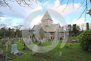 Parish church and grave stones