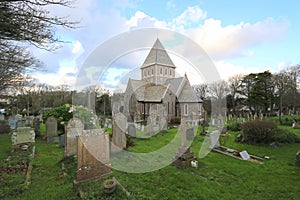 Parish church and grave stones