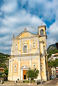 Main Church of Marone at Lake Iseo in Italy photo