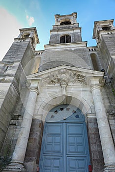 Parish Church in Montfort-sur-Meu in France, the birthplace of S photo