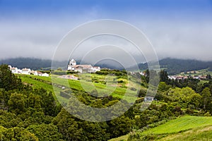 Parish Church in Nossa Senhora dos Remedios village, Sao Miguel island, Azores