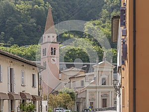 The parish church of San Carpoforo is a religious building located in Bissone, in the Canton of Ticino, Switzerland