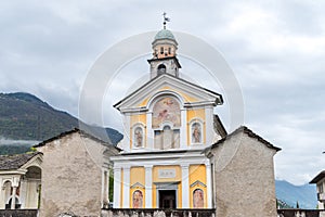 The parish church of San Lorenzo martyr in Losone, district of Locarno, Switzerland photo