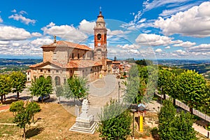 Parish church in town of Diano d`Alba, Italy. photo
