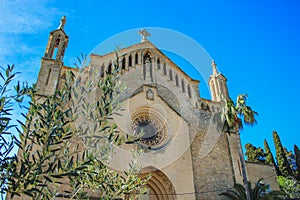 Parish Church of the Transfiguration of the Lord - Transfiguracio del Senyor - located in the village Arta, Mallorca, Spain photo