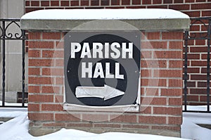 Parish hall sign photo