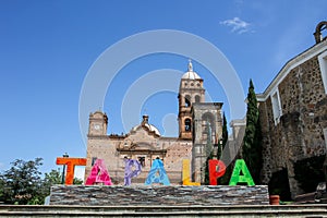Parish of San Antonio during the daytime in Tapalpa, Mexico photo