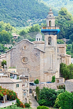 Parish of Sant Bartomeu in the old town of Valldemossa, Majorca, Spain