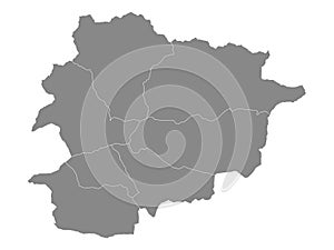 Parishes Map of Andorra