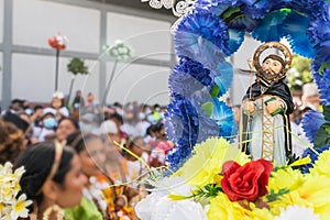 Parishioners of Santo Domingo de Guzman, patron saint of Managua, Nicaragua