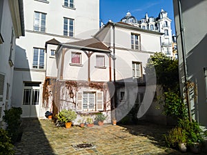 Parisian interior courtyard, Paris, France