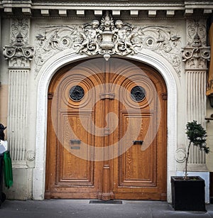 Parisian sculted entrance door