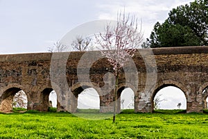 Park of the Aqueducts, an archeological public park in Rome, Italy