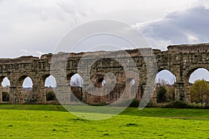 Park of the Aqueducts, an archeological public park in Rome, Italy