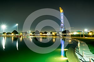 The park in Aspire zone in Doha Qatar