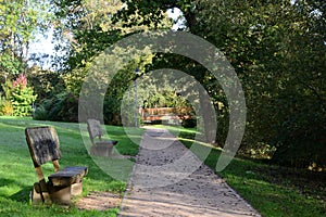 Park in Autumn in the Town Bad Bevensen, Lower Saxony