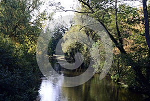 Park in Autumn in the Town Bad Bevensen, Lower Saxony