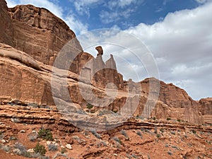 Park Avenue Trail on Arches Entrance Road in Arches National Park Utah Photo