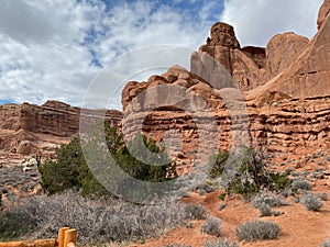 Park Avenue Trail on Arches Entrance Road in Arches National Park Utah Photo