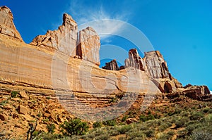 The Park Avenue trail in Arches National park,USA