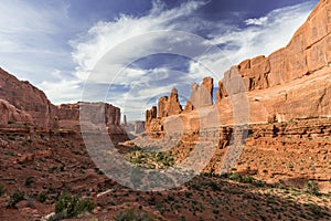 Park Avenue Viewpoint in Arches National Park near Moab, Utah
