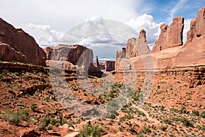 Park Avenue Viewpoint in Arches National Park in Utah