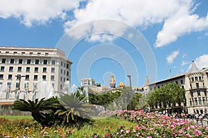 Park in Barcelona, Spain