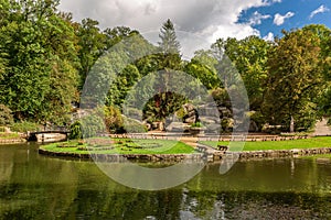 A park . Beautiful summer nature. Sofiyivka Uman